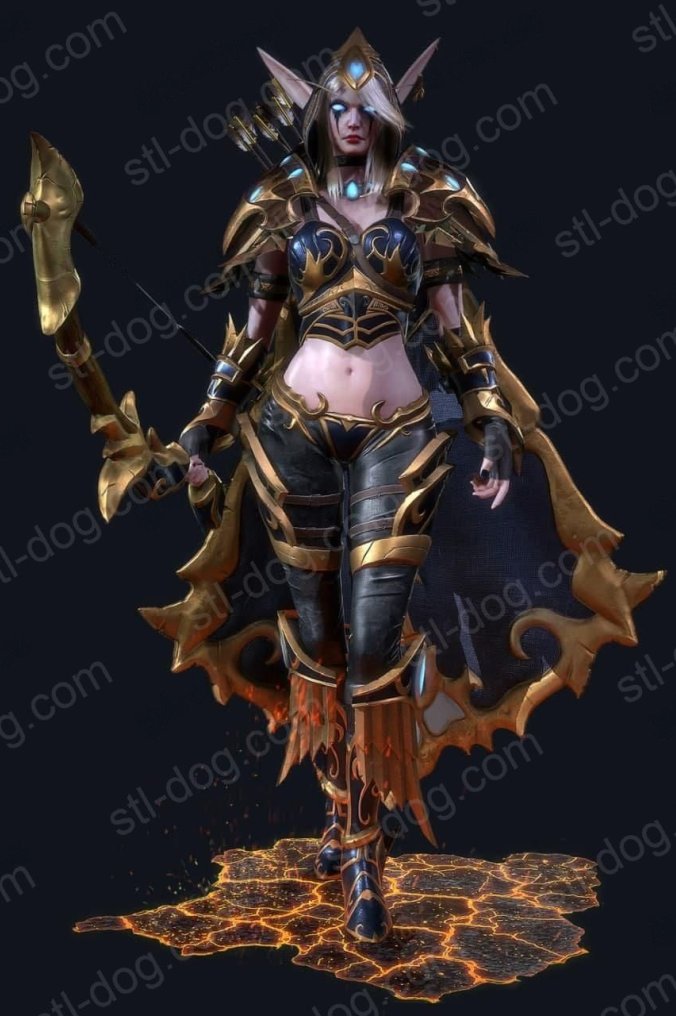 魔兽争霸（WarCraft）希尔瓦娜丝（Sylvanas）3D打印图纸